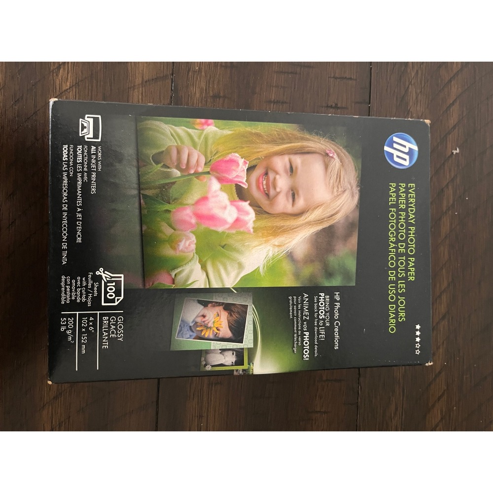 HP Everyday Photo Paper Glossy 4x6 100 Sheets Q5440A Inkjet Printer Paper